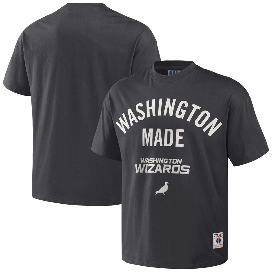 Men's Washington Wizards NBA x Staple Anthracite Heavyweight Oversized T-Shirt - Vujersey Los Angeles Rams