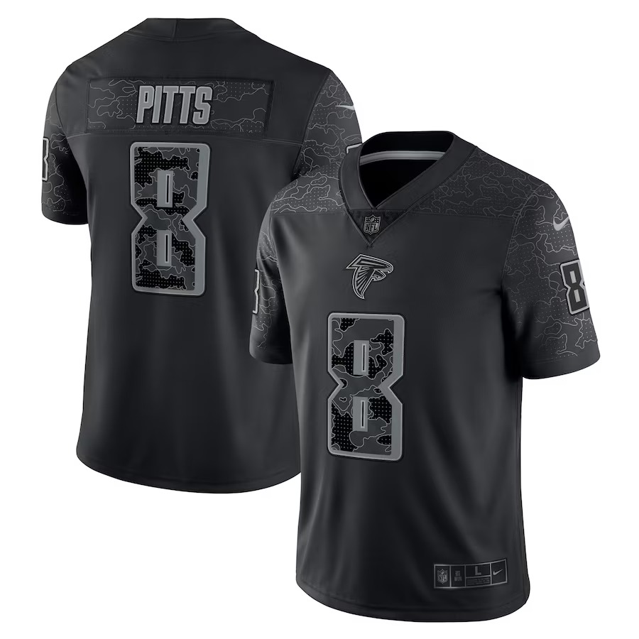 Men's Atlanta Falcons Kyle Pitts Nike Black RFLCTV Limited Jersey - Vujersey Los Angeles Rams