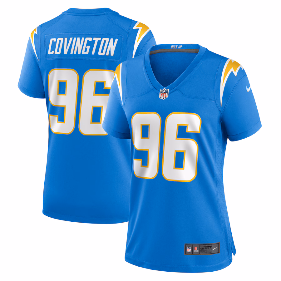 Women's Los Angeles Chargers Christian Covington Nike  Powder Blue Team Game Jersey - Vujersey Los Angeles Rams