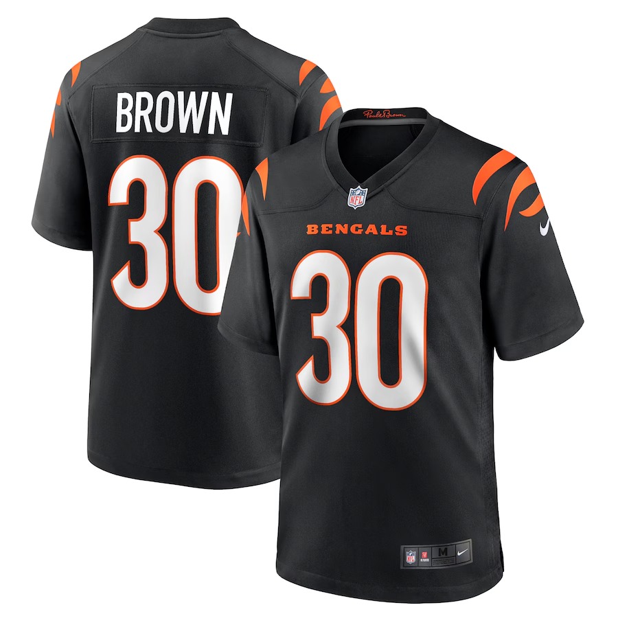 Men's Cincinnati Bengals Chase Brown Nike  Black Team Game Jersey - Vujersey Los Angeles Rams