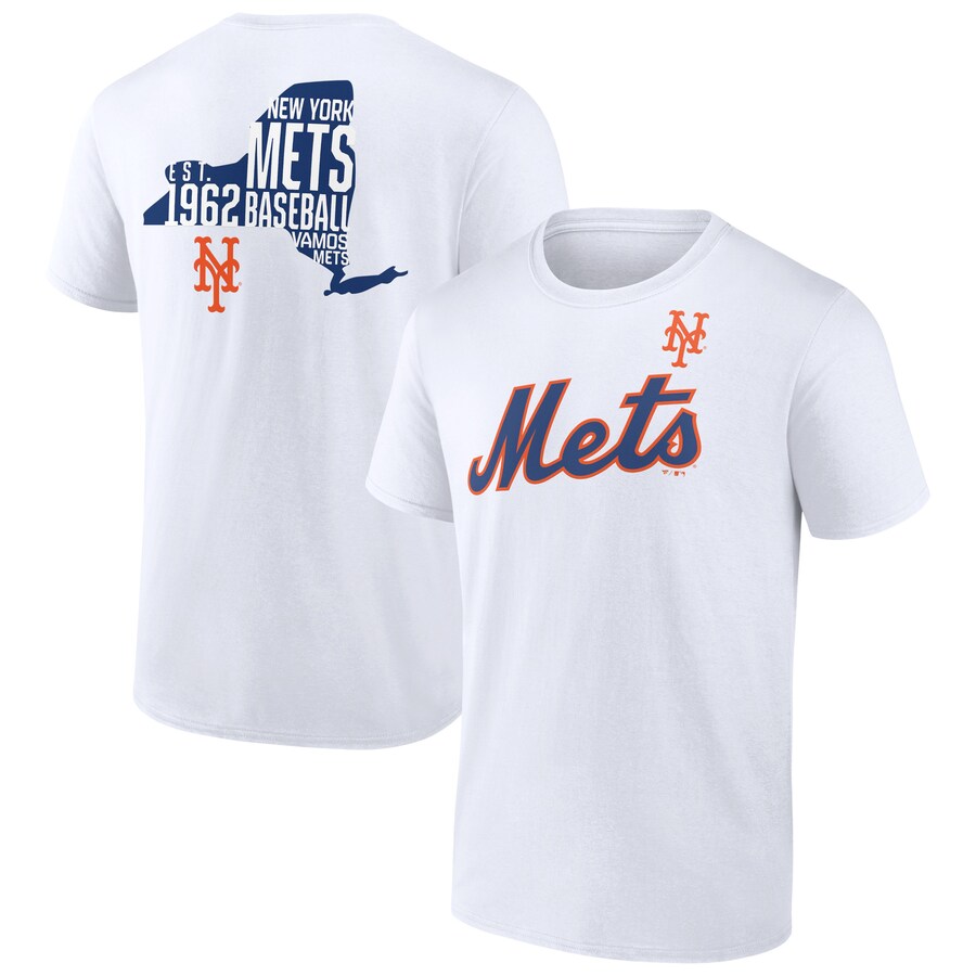 Men's New York Mets White Team Hot Shot T-Shirt - Vujersey Los Angeles Rams