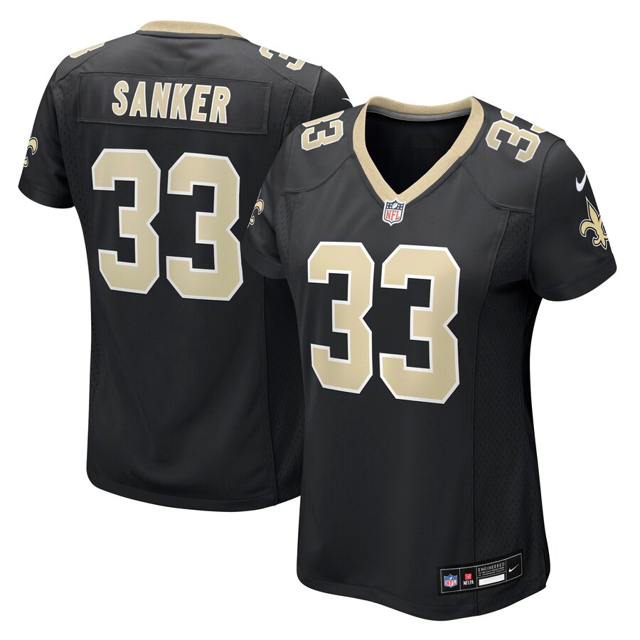 Women's New Orleans Saints Jonas Sanker Nike Black Team Game Jersey - Vujersey Los Angeles Rams