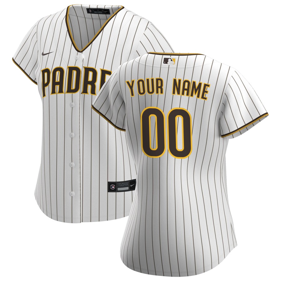 Women's San Diego Padres Nike White Home Replica Custom Jersey - Vujersey Los Angeles Rams