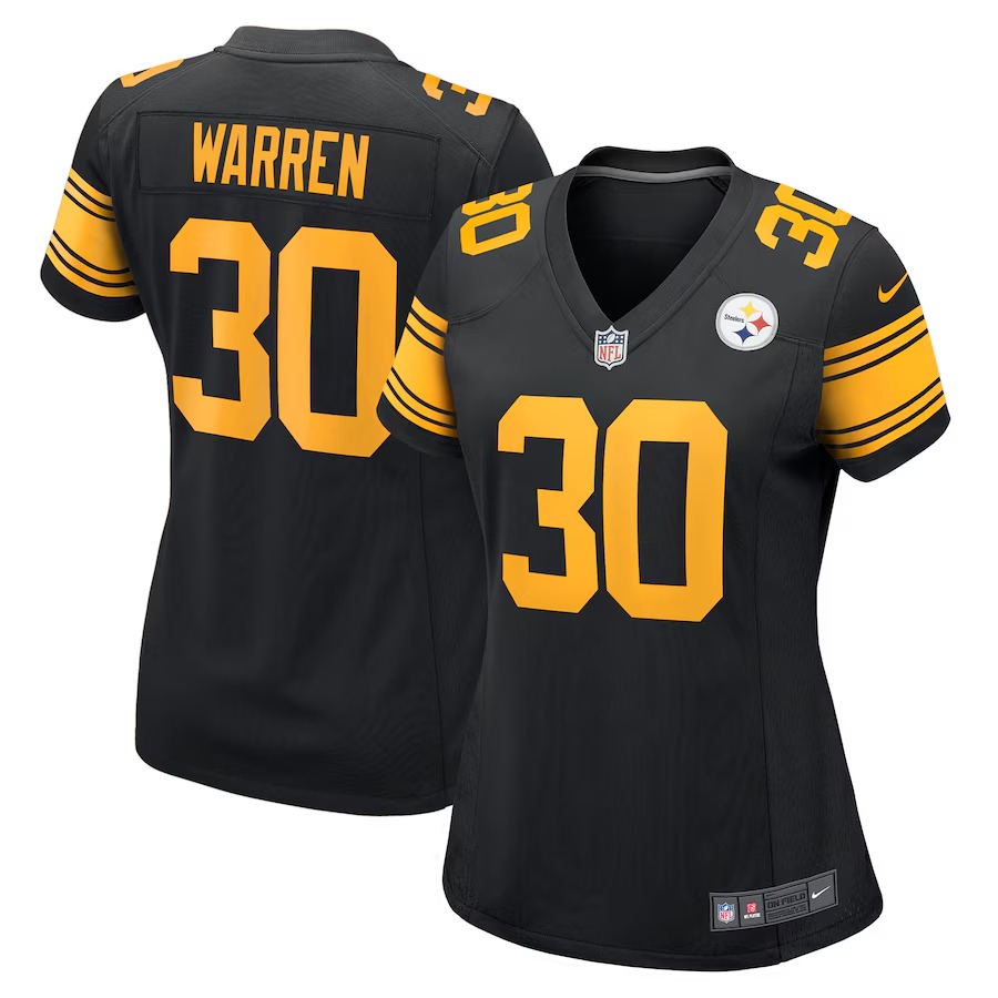 Women's Pittsburgh Steelers Jaylen Warren Nike  Black Alternate Game Jersey - Vujersey Los Angeles Rams