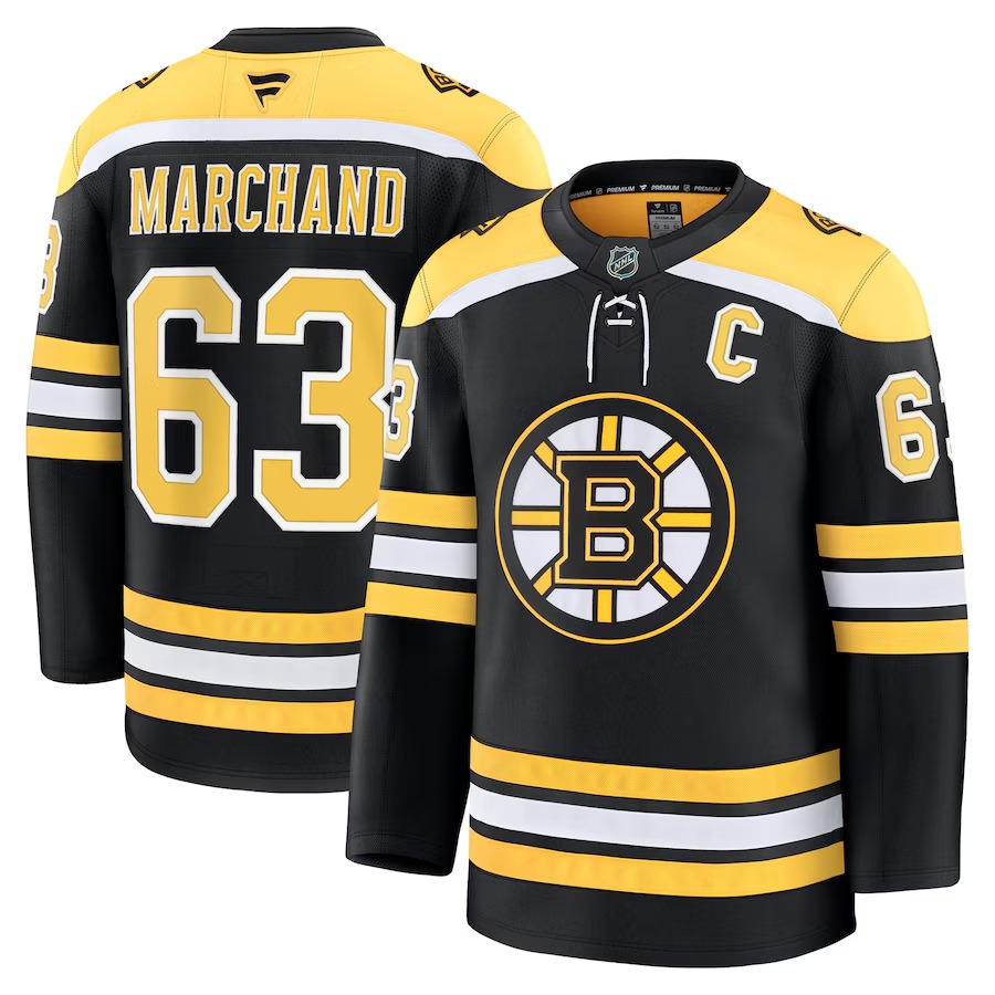 Men's Boston Bruins Brad Marchand Fanatics Black Home Premium Jersey - Vujersey Los Angeles Rams