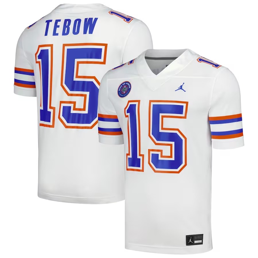 Tim Tebow Florida Gators Jordan Brand Ring of Honor Untouchable Replica Jersey - White - Vujersey Los Angeles Rams