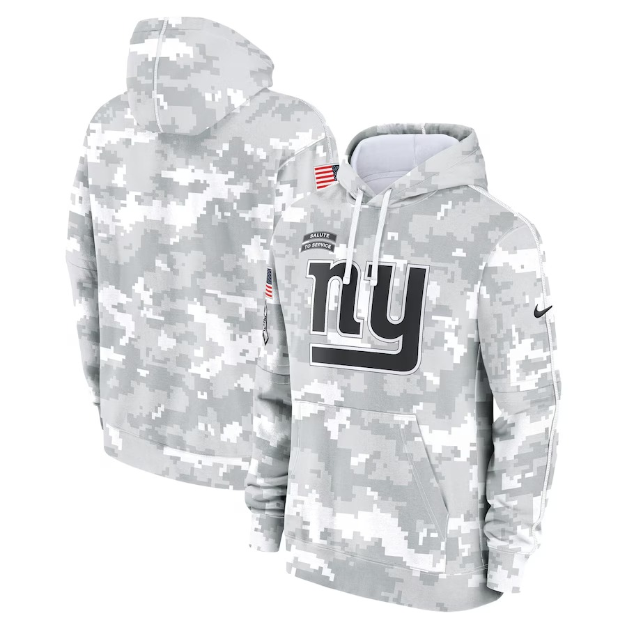 Men's New York Giants Nike Arctic Camo 2024 Salute to Service Club Fleece Pullover Hoodie - Vujersey Los Angeles Rams