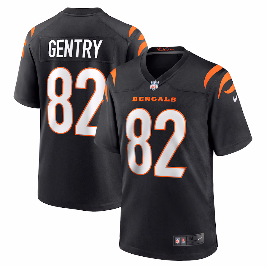 Men's Cincinnati Bengals Zach Gentry Nike  Black  Game Jersey - Vujersey Los Angeles Rams