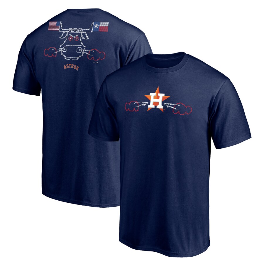 Men's Houston Astros Navy Hometown Collection Scoreboard Bull T-Shirt - Vujersey Los Angeles Rams