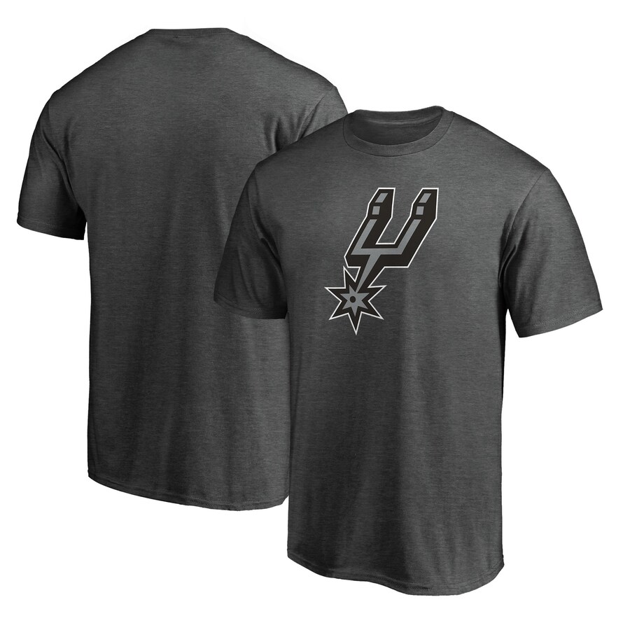 Men's San Antonio Spurs Charcoal Logo T-Shirt - Vujersey Los Angeles Rams