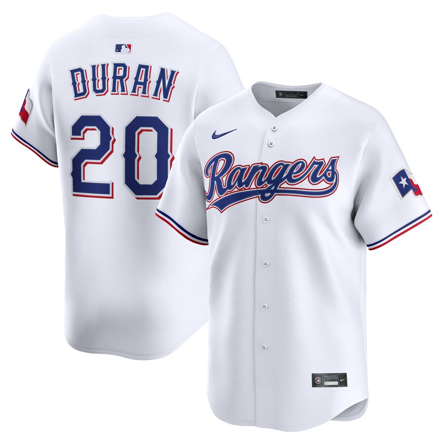 Men's Texas Rangers Ezequiel Durán Nike White Home Limited Player Jersey - Vujersey Los Angeles Rams