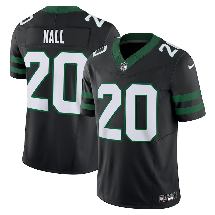 Men's New York Jets Breece Hall Nike Legacy Black Alternate Vapor F.U.S.E. Limited Jersey - Vujersey Los Angeles Rams