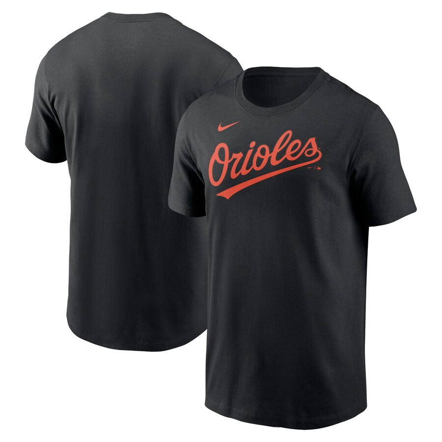 Men's Baltimore Orioles Nike Black Fuse Wordmark T-Shirt - Vujersey Los Angeles Rams