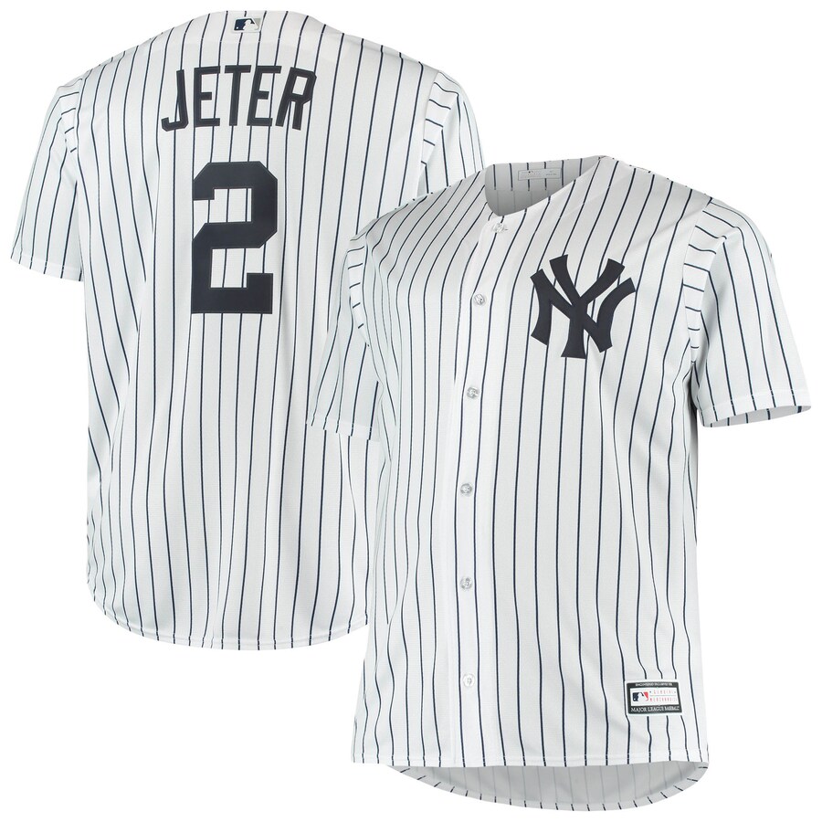Men's New York Yankees Derek Jeter White Big & Tall Replica Player Jersey - Vujersey Los Angeles Rams