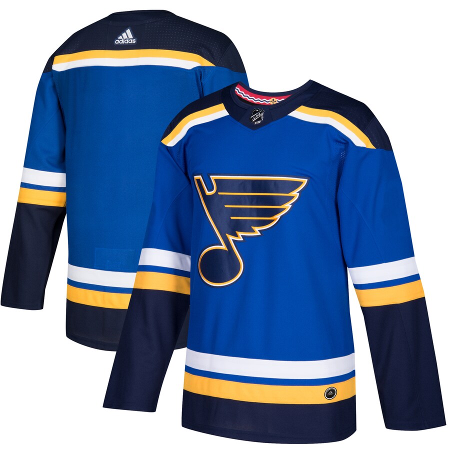 Men's St. Louis Blues adidas Blue Home Authentic Blank Jersey - Vujersey Los Angeles Rams