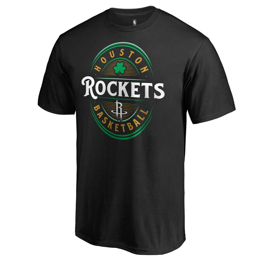 Men's Houston Rockets Black Forever Lucky T-Shirt - Vujersey Los Angeles Rams