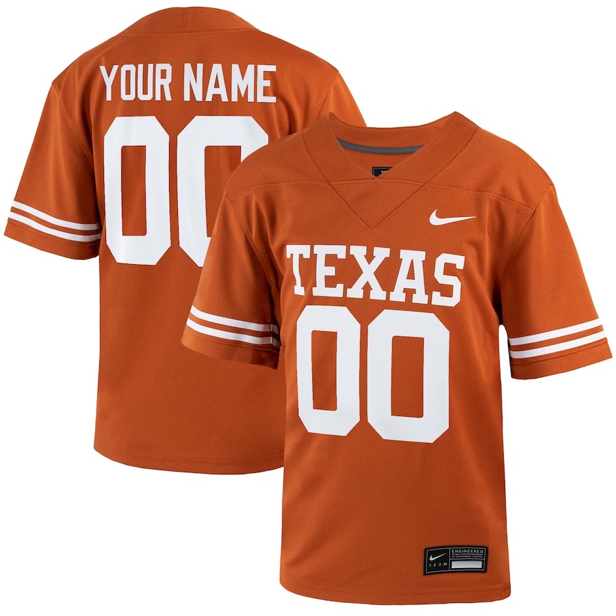 Texas Longhorns Nike Youth Custom Football Game Jersey – Texas Orange - Vujersey Los Angeles Rams