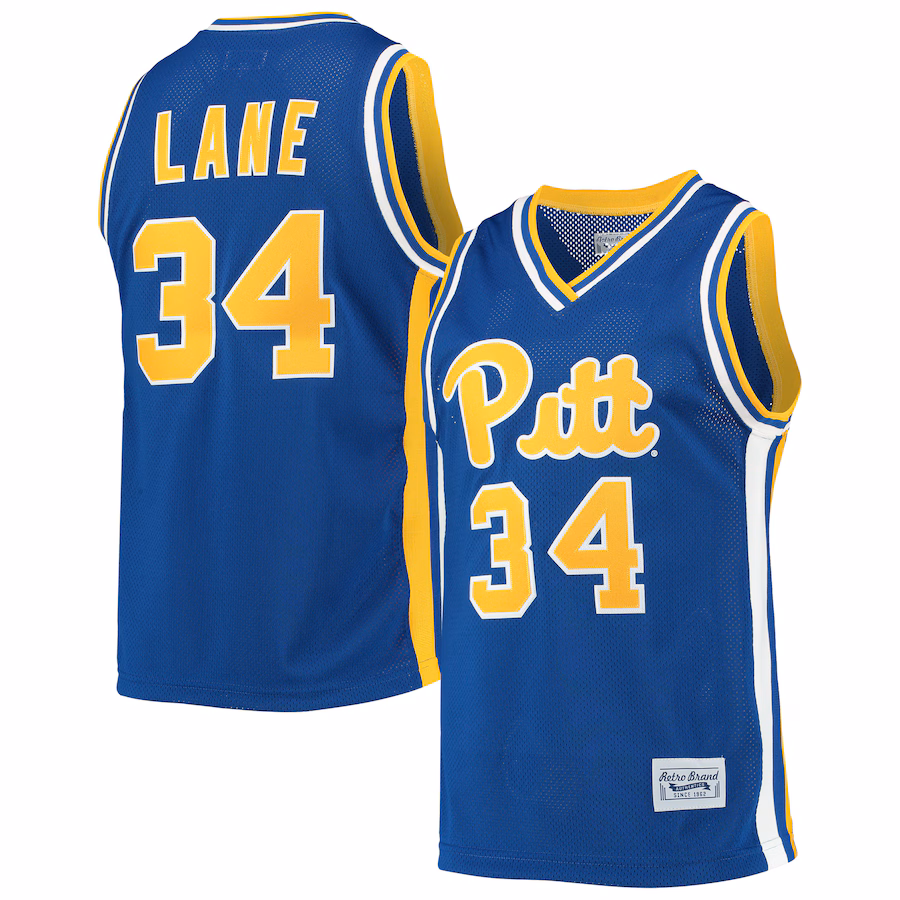 Men's Original Retro Brand Jerome Lane Royal Pitt Panthers Alumni Commemorative Classic Basketball Jersey - Vujersey Los Angeles Rams