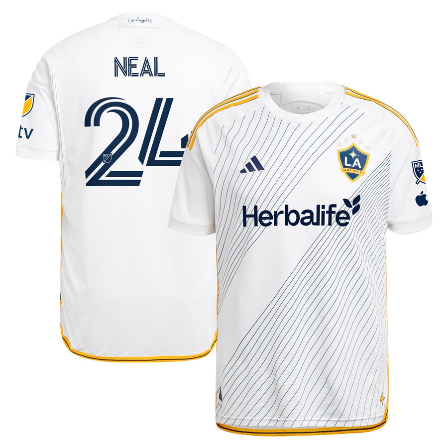 Men's LA Galaxy Jalen Neal adidas White 2024 Angeleno Kit Authentic Player Jersey - Vujersey Los Angeles Rams