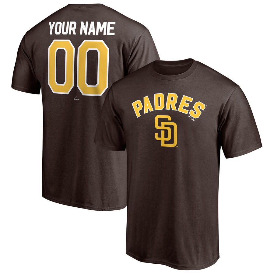 Men's San Diego Padres Brown Personalized Team Winning Streak Name & Number T-Shirt - Vujersey Los Angeles Rams