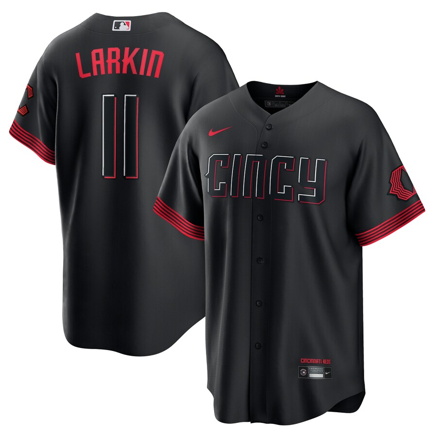 Men's Cincinnati Reds Barry Larkin Nike Black City Connect Replica Player Jersey - Vujersey Los Angeles Rams