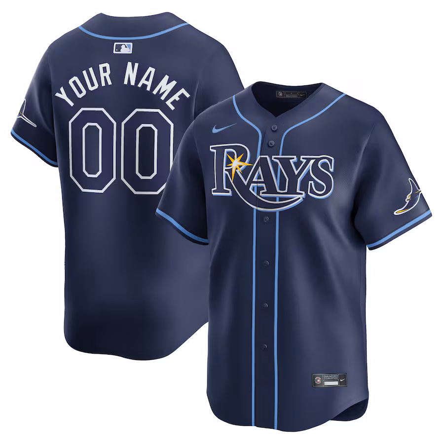 Men's Tampa Bay Rays  Nike Navy Away Limited Custom Jersey - Vujersey Los Angeles Rams