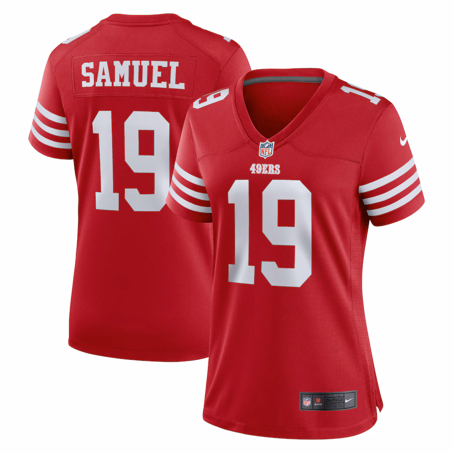 Women's San Francisco 49ers Deebo Samuel Nike Scarlet Team Game Player Jersey - Vujersey Los Angeles Rams