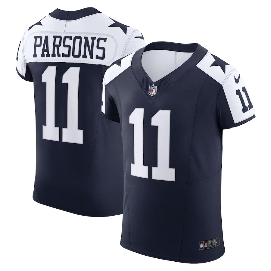 Men's Dallas Cowboys Micah Parsons Nike Navy Alternate Vapor F.U.S.E. Elite Jersey - Vujersey Los Angeles Rams