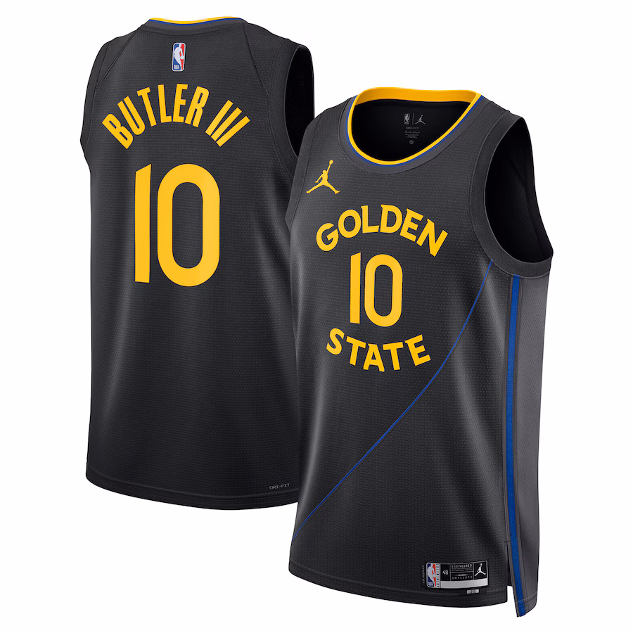 Unisex Golden State Warriors Jimmy Butler Jordan Brand Black Swingman Jersey - Statement Edition - Vujersey Los Angeles Rams