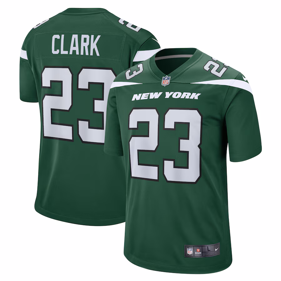 Men's New York Jets Chuck Clark Nike Gotham Green Team Game Jersey - Vujersey Los Angeles Rams