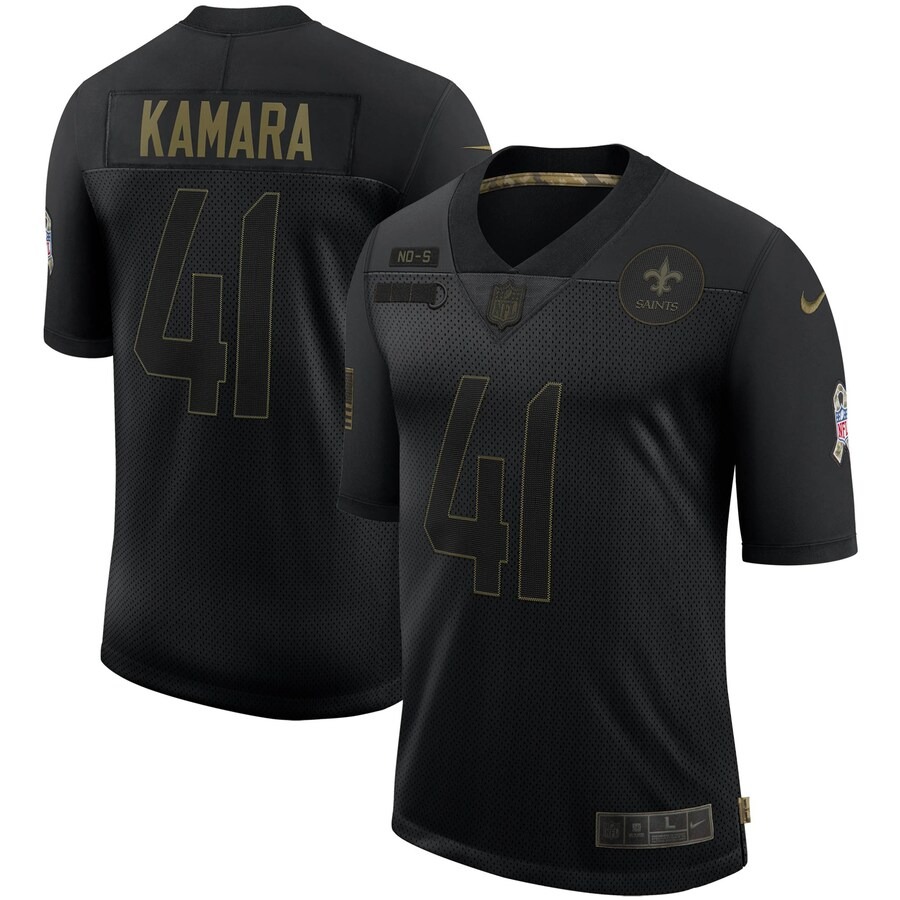 Men's New Orleans Saints Alvin Kamara Nike Black 2020 Salute To Service Limited Jersey - Vujersey Los Angeles Rams