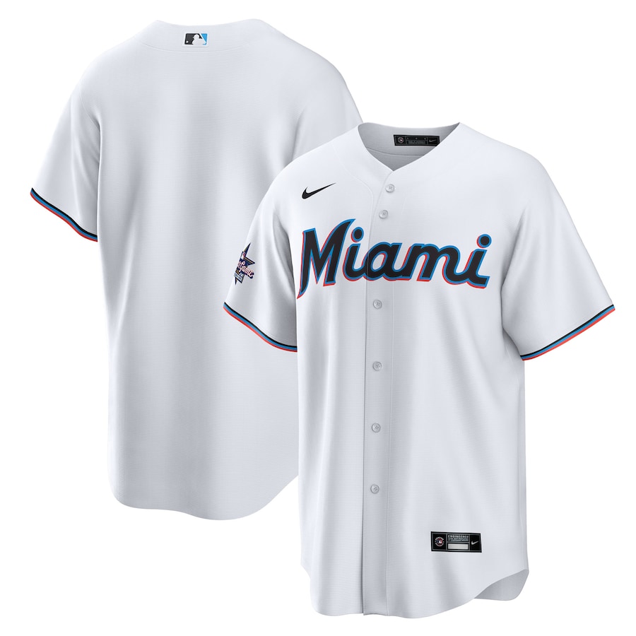 Men's Miami Marlins Nike White 2025 MLB All-Star Game Home Replica Jersey - Vujersey Los Angeles Rams
