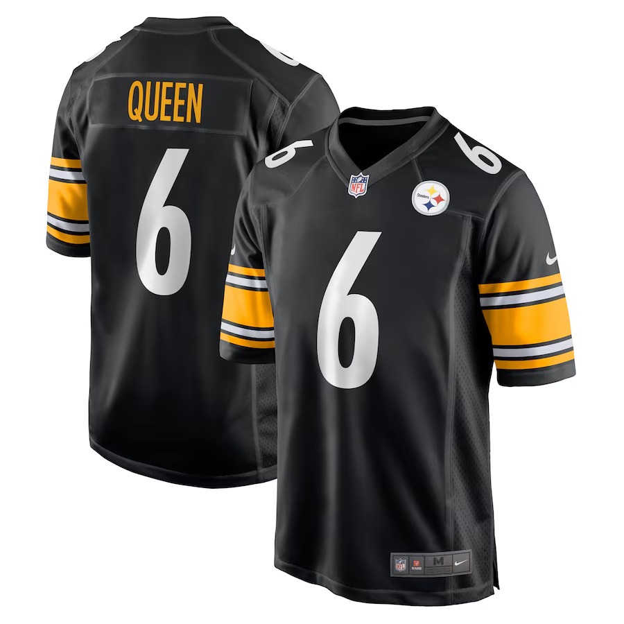Men's Pittsburgh Steelers Patrick Queen Nike Black Game Jersey - Vujersey Los Angeles Rams