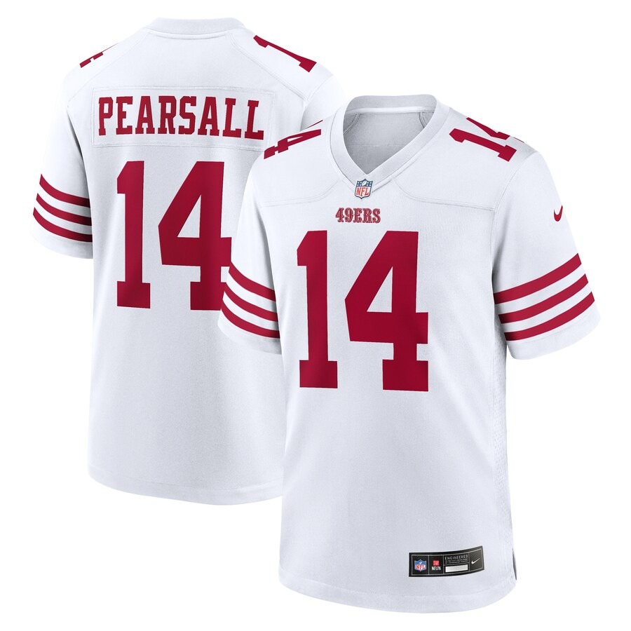Men's San Francisco 49ers Ricky Pearsall Nike  White White Game Jersey - Vujersey Los Angeles Rams