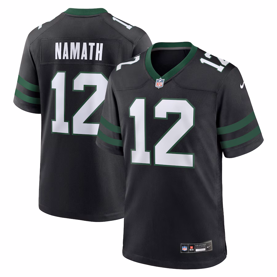 Men's New York Jets Joe Namath Nike Legacy Black Alternate Retired Player Game Jersey - Vujersey Los Angeles Rams
