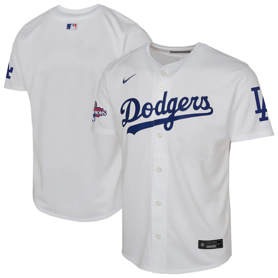 Youth Los Angeles Dodgers Nike White 2024 World Series Champions Home Limited Jersey - Vujersey Los Angeles Rams