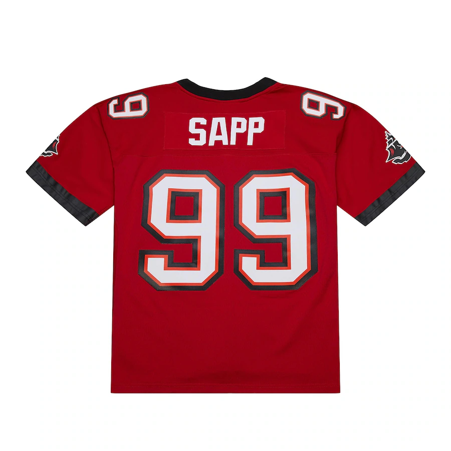 Men's Tampa Bay Buccaneers Warren Sapp Mitchell & Ness Red 2002 Legacy Replica Jersey - Vujersey Los Angeles Rams