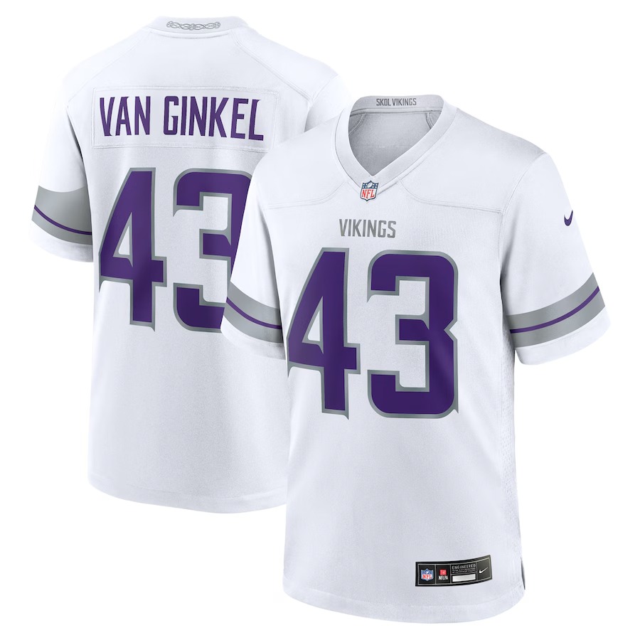 Men's Minnesota Vikings Andrew Van Ginkel Nike  White Alternate Game Jersey - Vujersey Los Angeles Rams