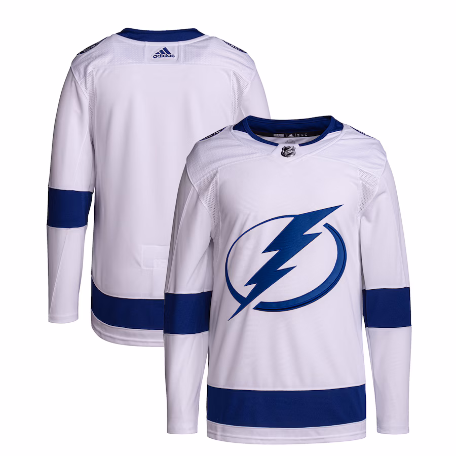 Men's Tampa Bay Lightning adidas White Away Primegreen Authentic Jersey - Vujersey Los Angeles Rams