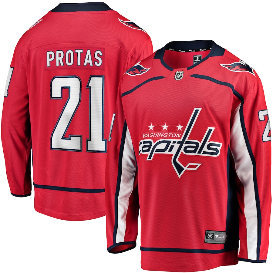 Men's Washington Capitals Aliaksei Protas Fanatics Red Home Breakaway Jersey - Vujersey Los Angeles Rams