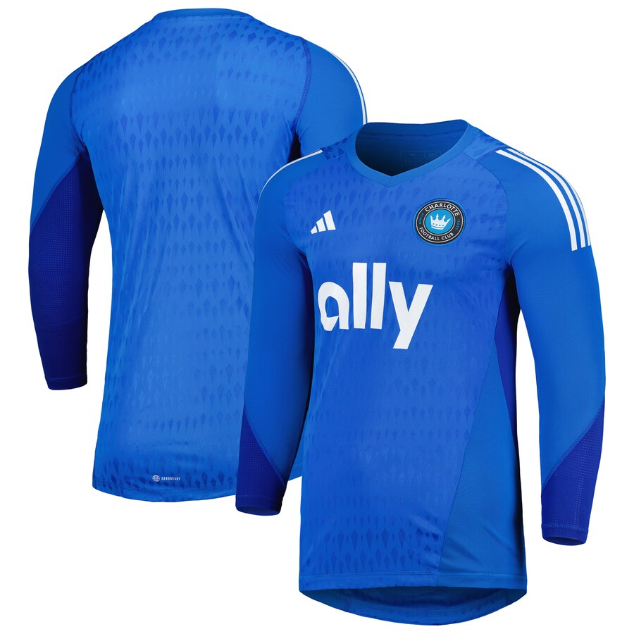 Men's Charlotte FC adidas Blue 2023 Goalkeeper Long Sleeve Replica Jersey - Vujersey Los Angeles Rams