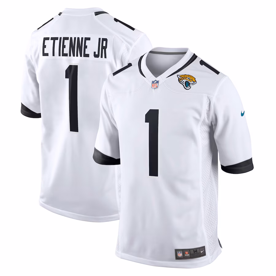 Men's Jacksonville Jaguars Travis Etienne Jr. Nike White Game Player Jersey - Vujersey Los Angeles Rams