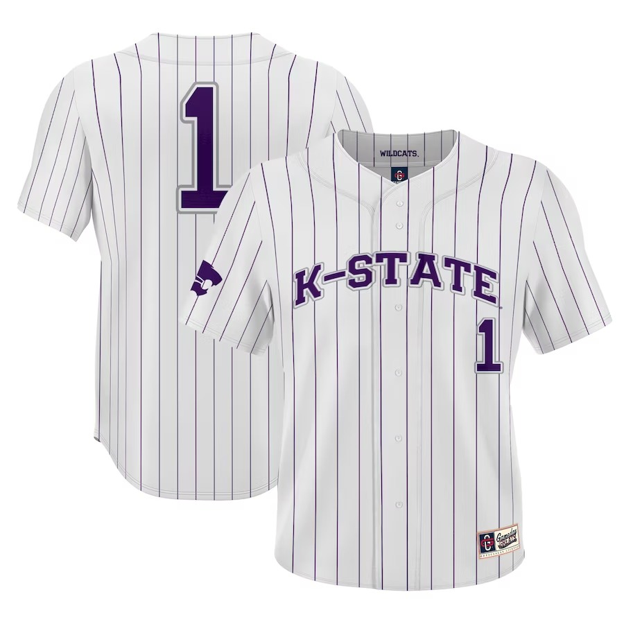 #1 Kansas State Wildcats GameDay Greats Lightweight Baseball Jersey - White - Vujersey Los Angeles Rams