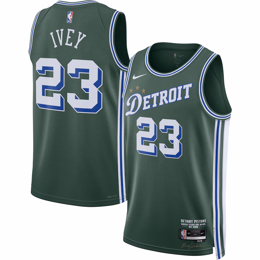Men's Detroit Pistons Jaden Ivey Nike Green 2022/23 Swingman Jersey - City Edition - Vujersey Los Angeles Rams