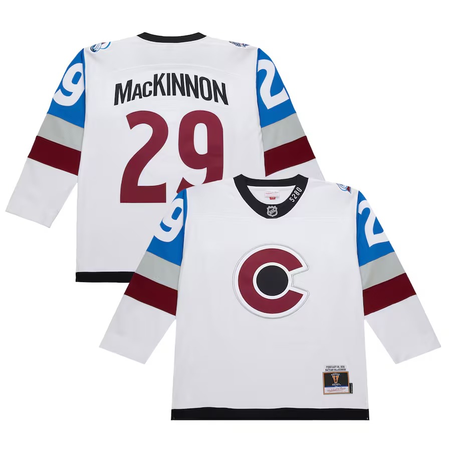 Men's Colorado Avalanche Nathan MacKinnon White 2016-17 Power Play Jersey - Vujersey Los Angeles Rams