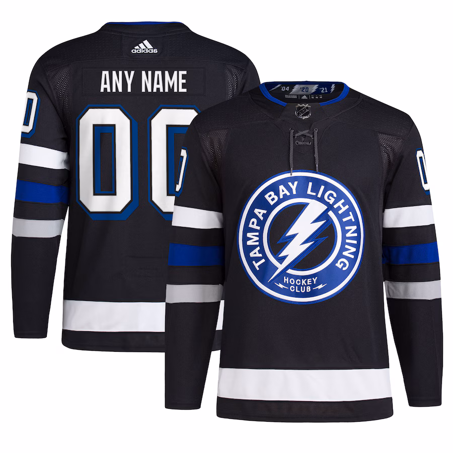 Men's Tampa Bay Lightning adidas Black Alternate Primegreen Authentic Custom Jersey - Vujersey Los Angeles Rams