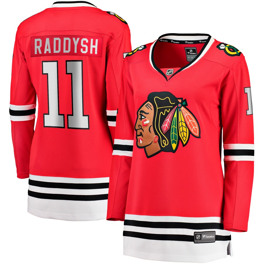 Women's Chicago Blackhawks Taylor Raddysh Fanatics Branded Red Home Breakaway Player Jersey - Vujersey Los Angeles Rams