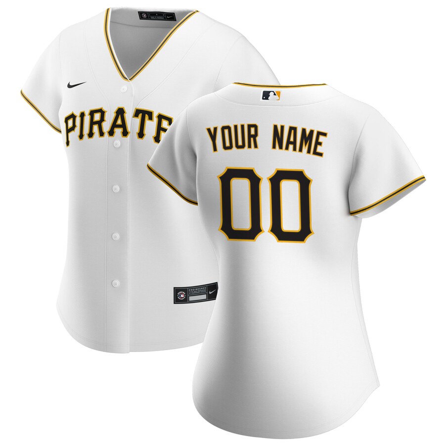 Women's Pittsburgh Pirates Nike White Home Replica Custom Jersey - Vujersey Los Angeles Rams