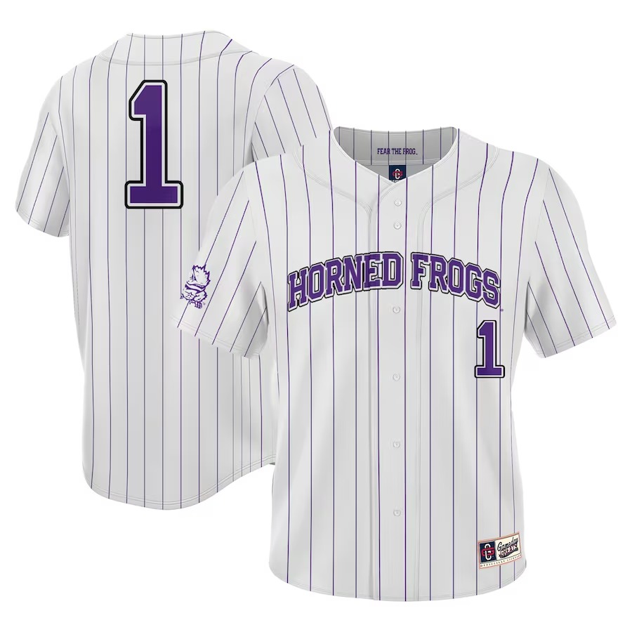 #1 TCU Horned Frogs GameDay Greats Youth Lightweight Baseball Jersey - White - Vujersey Los Angeles Rams