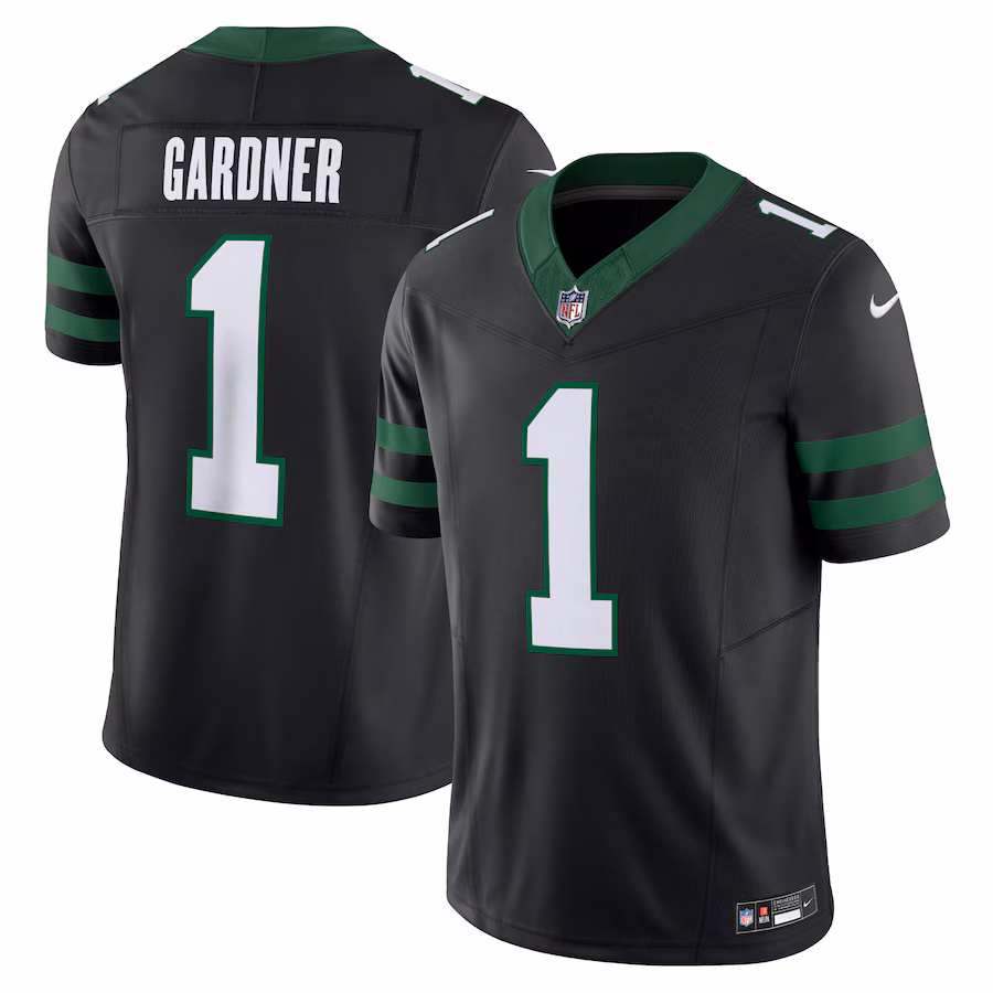 Men's New York Jets Ahmad Sauce Gardner Nike Legacy Black Alternate Vapor F.U.S.E. Limited Jersey - Vujersey Los Angeles Rams